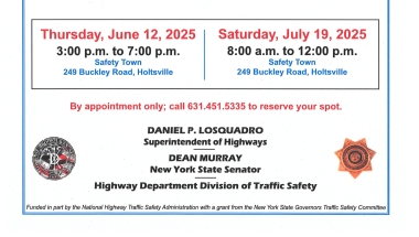 NYS Senator Dean Murray And The Town of Brookhaven's Highway Department Hosts A Free Child Safety Seat Check